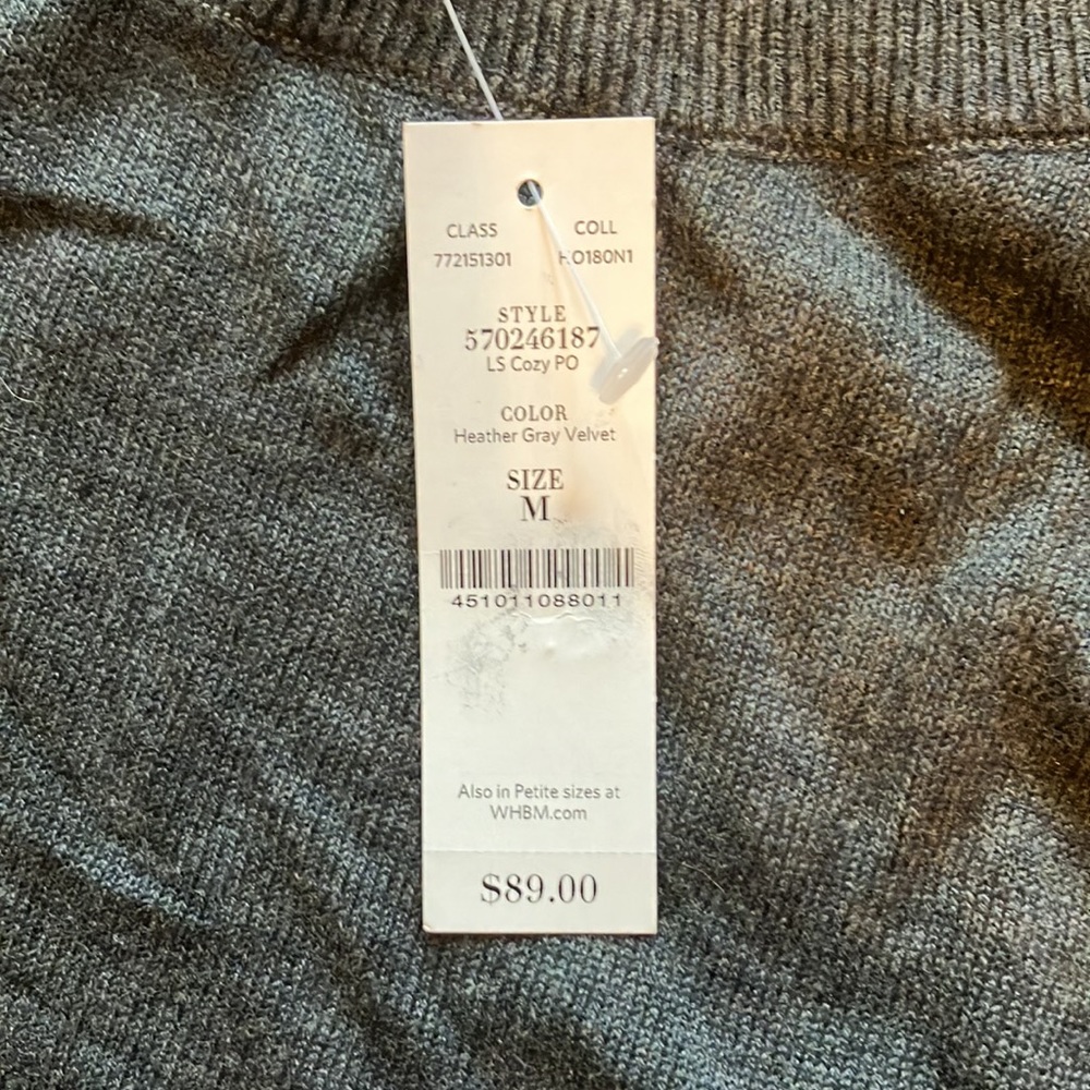 White House Black Market Women’s Heather Gray Sweater, Size M - Picture 3 of 5